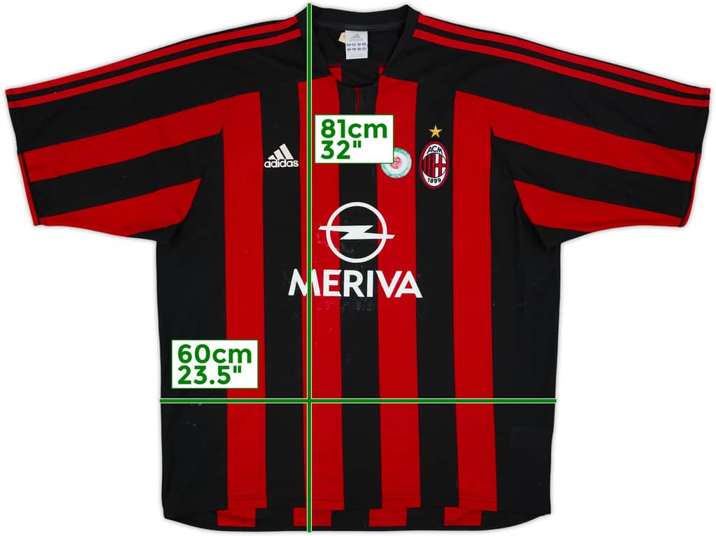 2003-04 AC Milan Home Shirt - 4/10 - (XL)