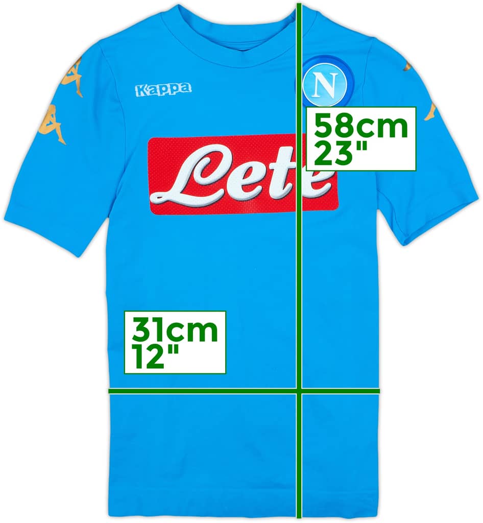 2016-17 Napoli Authentic European Home Shirt - 5/10 - (XS/S)