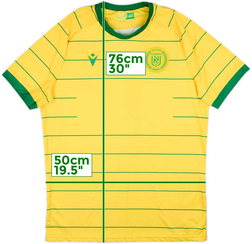 2022-23 Nantes Home Shirt - 6/10 - (XL)