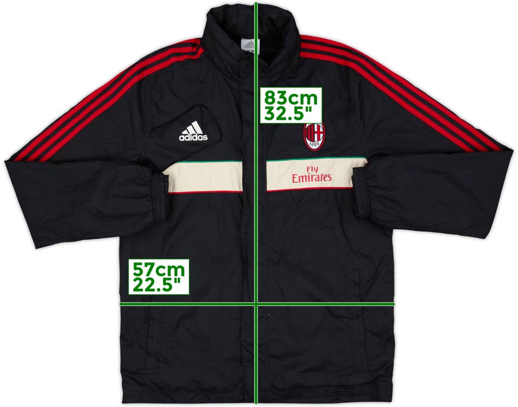 2012-13 AC Milan adidas Hooded Rain Jacket - 6/10 - (L)