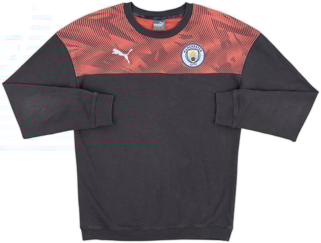 2019-20 Manchester City Puma Hooded Sweat Top - 7/10 - (S)