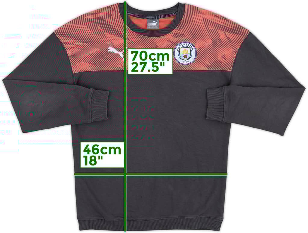 2019-20 Manchester City Puma Hooded Sweat Top - 7/10 - (S)