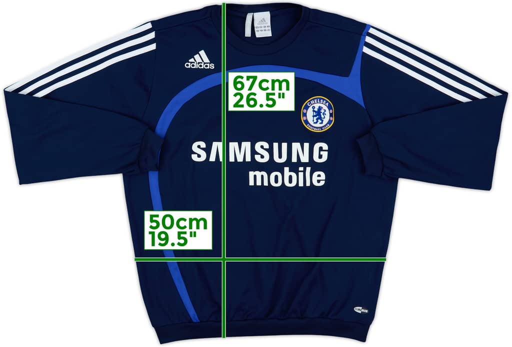2007-08 Chelsea adidas Sweat Top - 8/10 - (M)