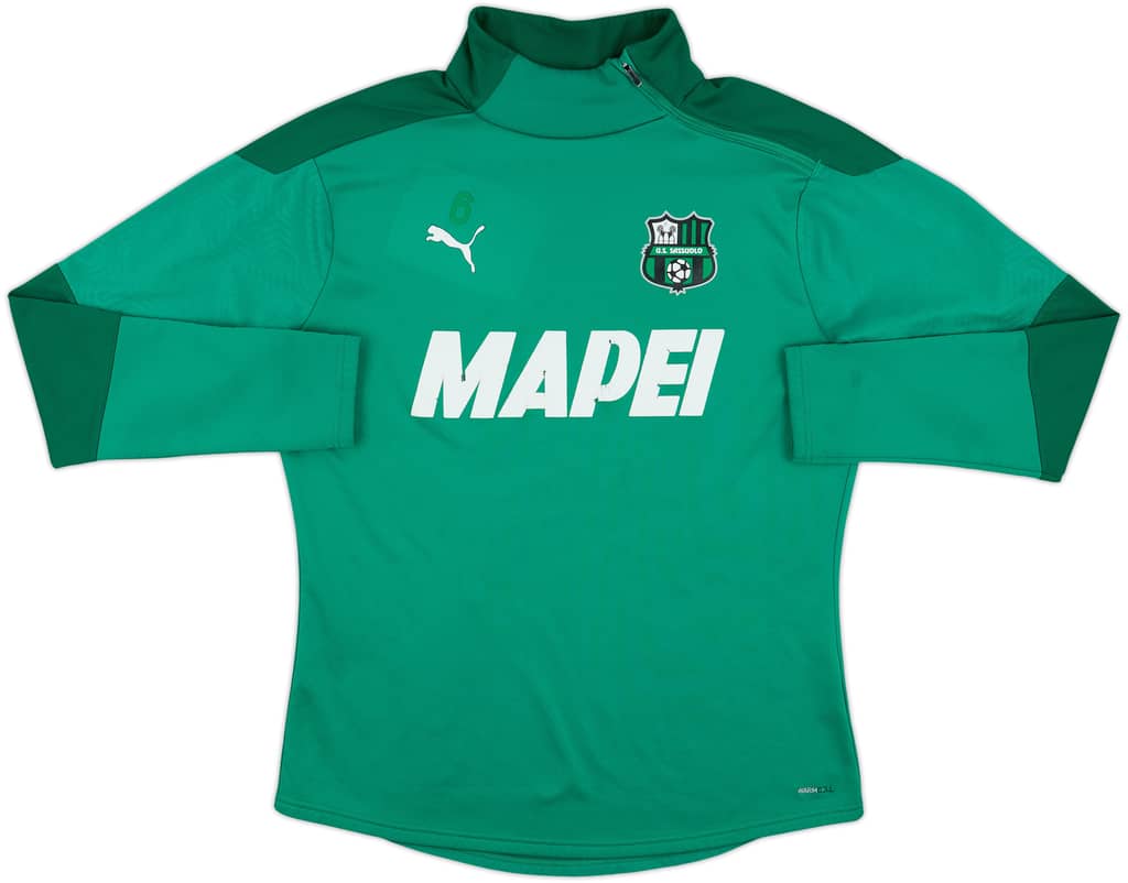2020-21 Sassuolo Player Issue Puma 1/4 Zip Drill Top #6 - 5/10 - (L)