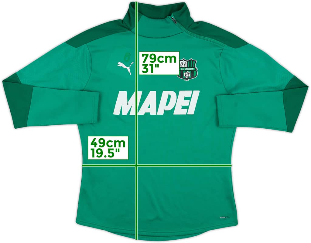 2020-21 Sassuolo Player Issue Puma 1/4 Zip Drill Top #6 - 5/10 - (L)