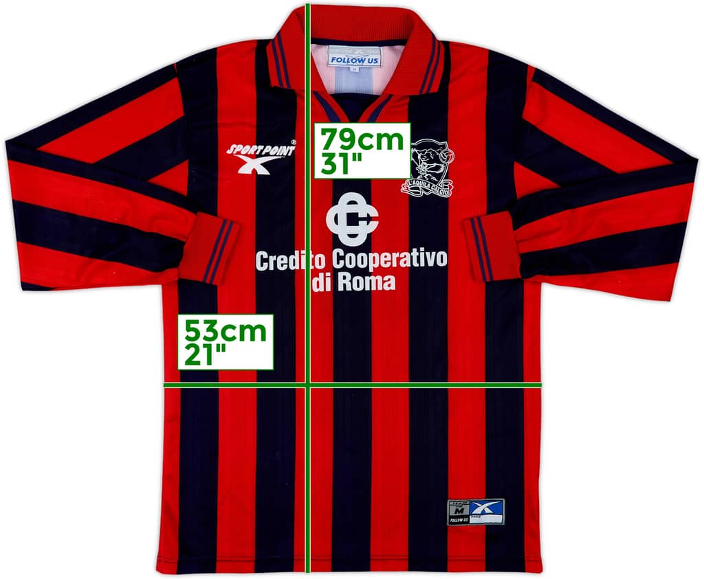 2001-02 L'Aquila Calcio Home L/S Shirt - 6/10 - (M)