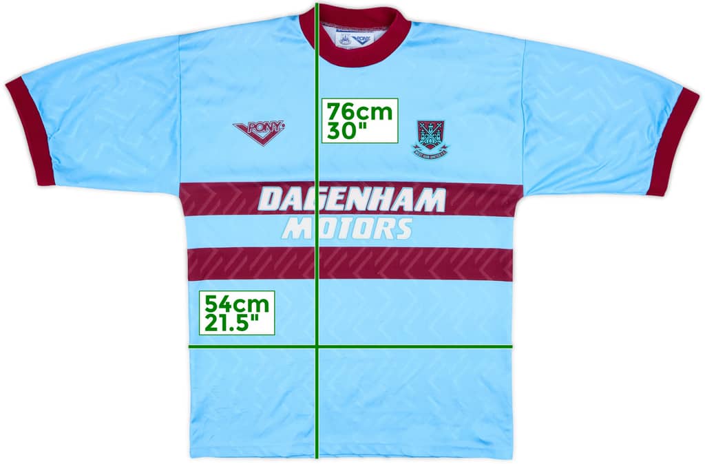 1993-95 West Ham Away Shirt - 9/10 - (M)