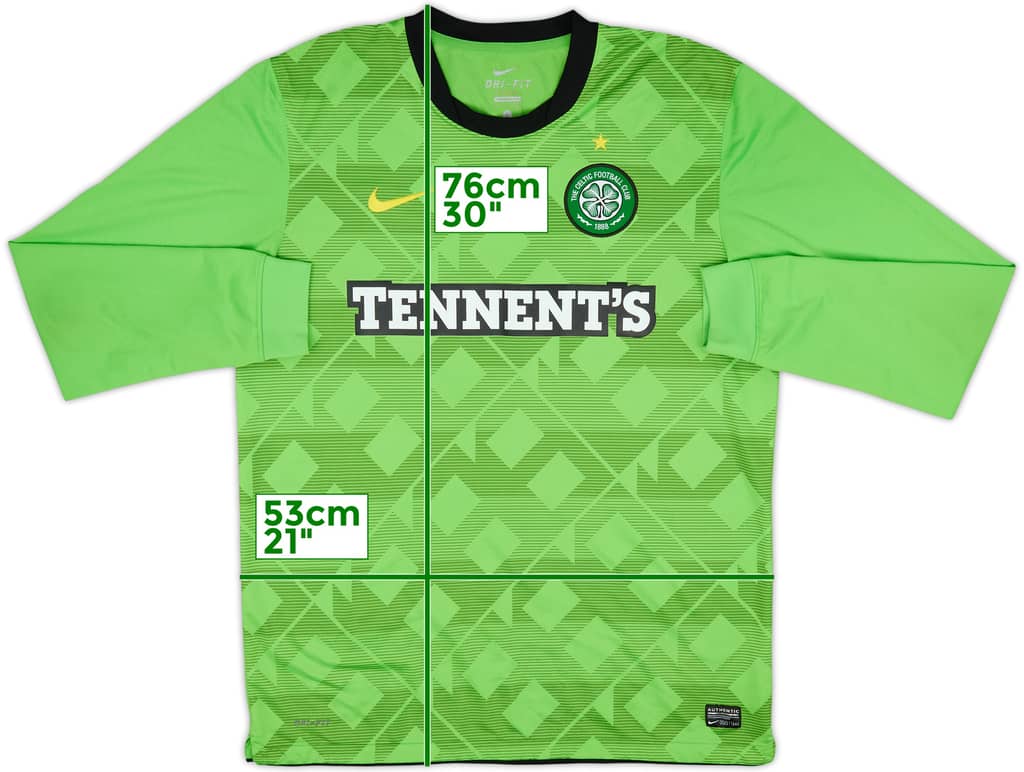 2010-11 Celtic Away L/S Shirt - 8/10 - (L)
