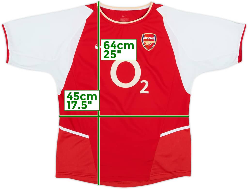 2002-04 Arsenal Home Shirt - 8/10 - (L.Boys)