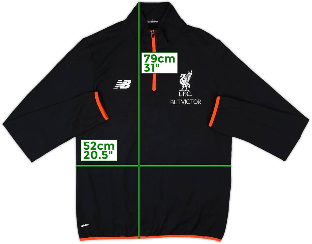 2016-17 Liverpool New Balance 1/4 Zip Drill Top - 7/10 - (L)