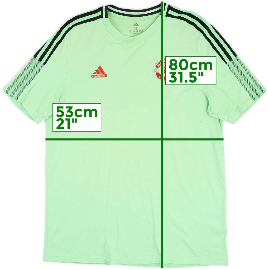2020-21 Manchester United adidas Cotton Tee - 7/10 - (XL)