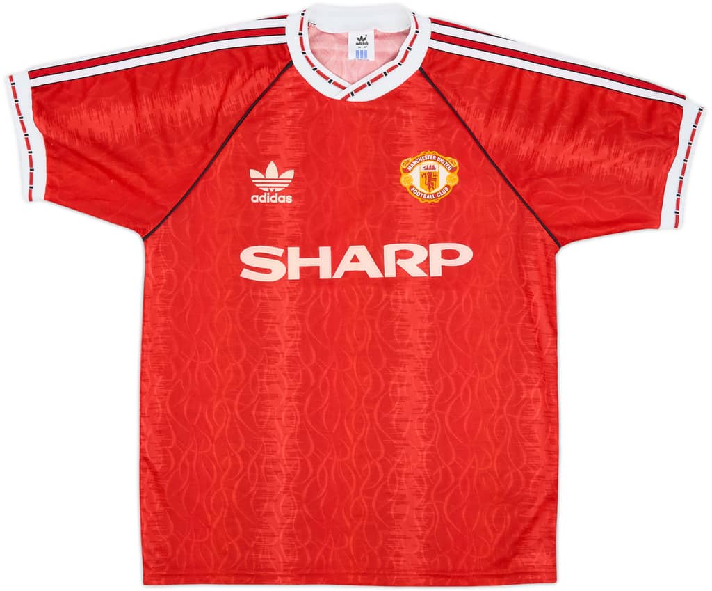 1990-92 Manchester United Home Shirt - 9/10 - (M)