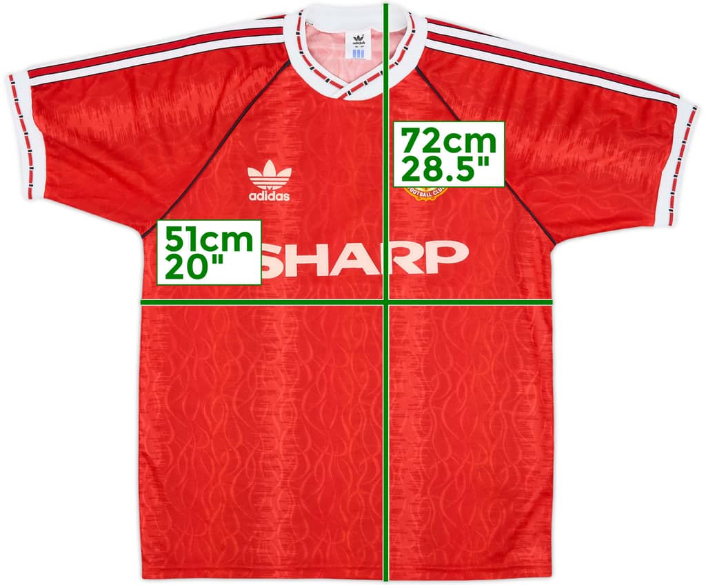 1990-92 Manchester United Home Shirt - 9/10 - (M)