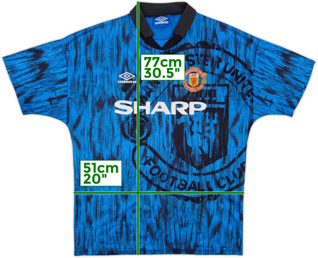 1992-93 Manchester United Away Shirt - 7/10 - (L)