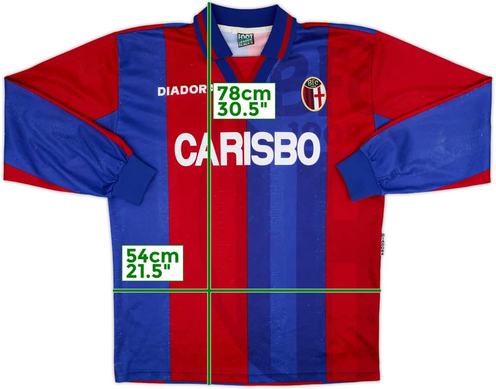 1996-97 Bologna Home L/S Shirt - 6/10 - (L)