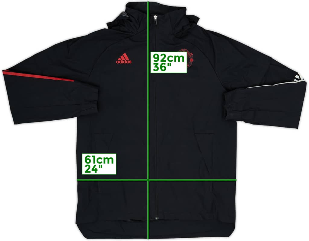 2020-21 Manchester United adidas Hooded Track Jacket - 8/10 - (L)