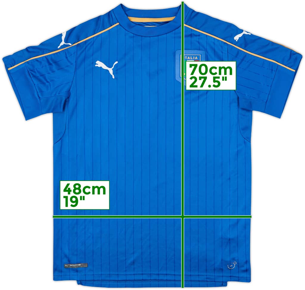 2016-17 Italy Home Shirt - 9/10 - (XL.Boys)