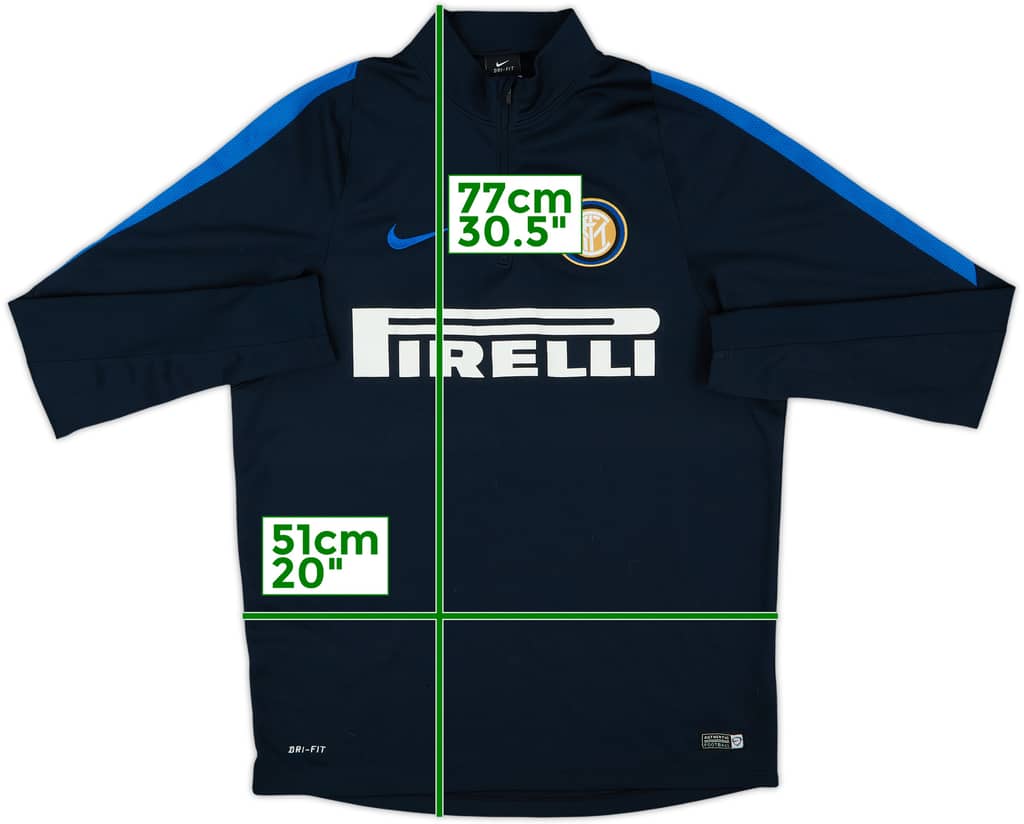 2017-18 Inter Milan Nike 1/4 Zip Training Top - 8/10 - (L)