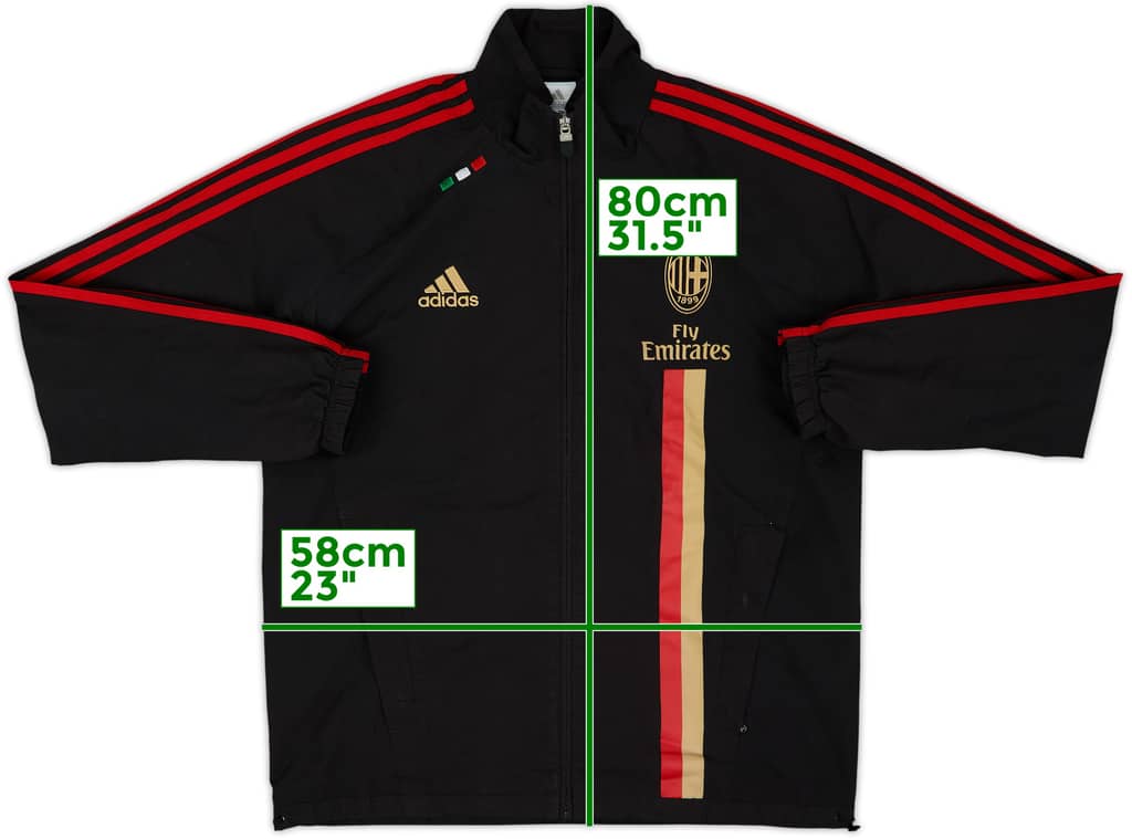 2011-12 AC Milan adidas Track Jacket - 8/10 - (L)
