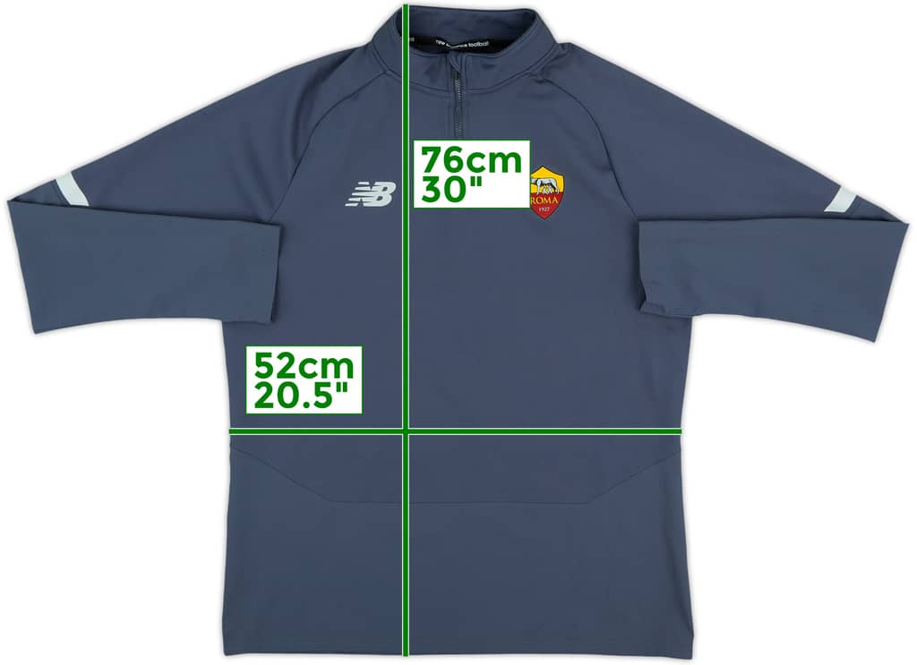 2021-22 Roma New Balance 1/4 Zip Drill Top - 8/10 - (XL)