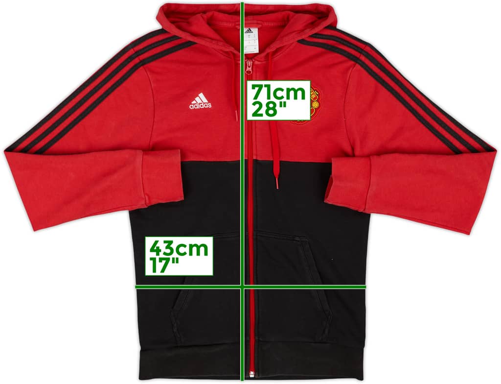 2017-18 Manchester United adidas Hooded Track Jacket - 7/10 - (S)