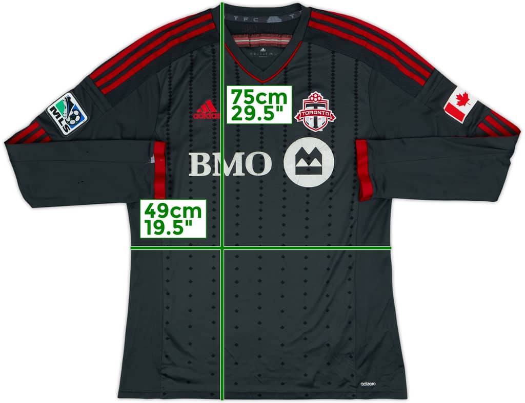 2014-15 Toronto FC Authentic Away L/S Shirt - 5/10 - (XL)