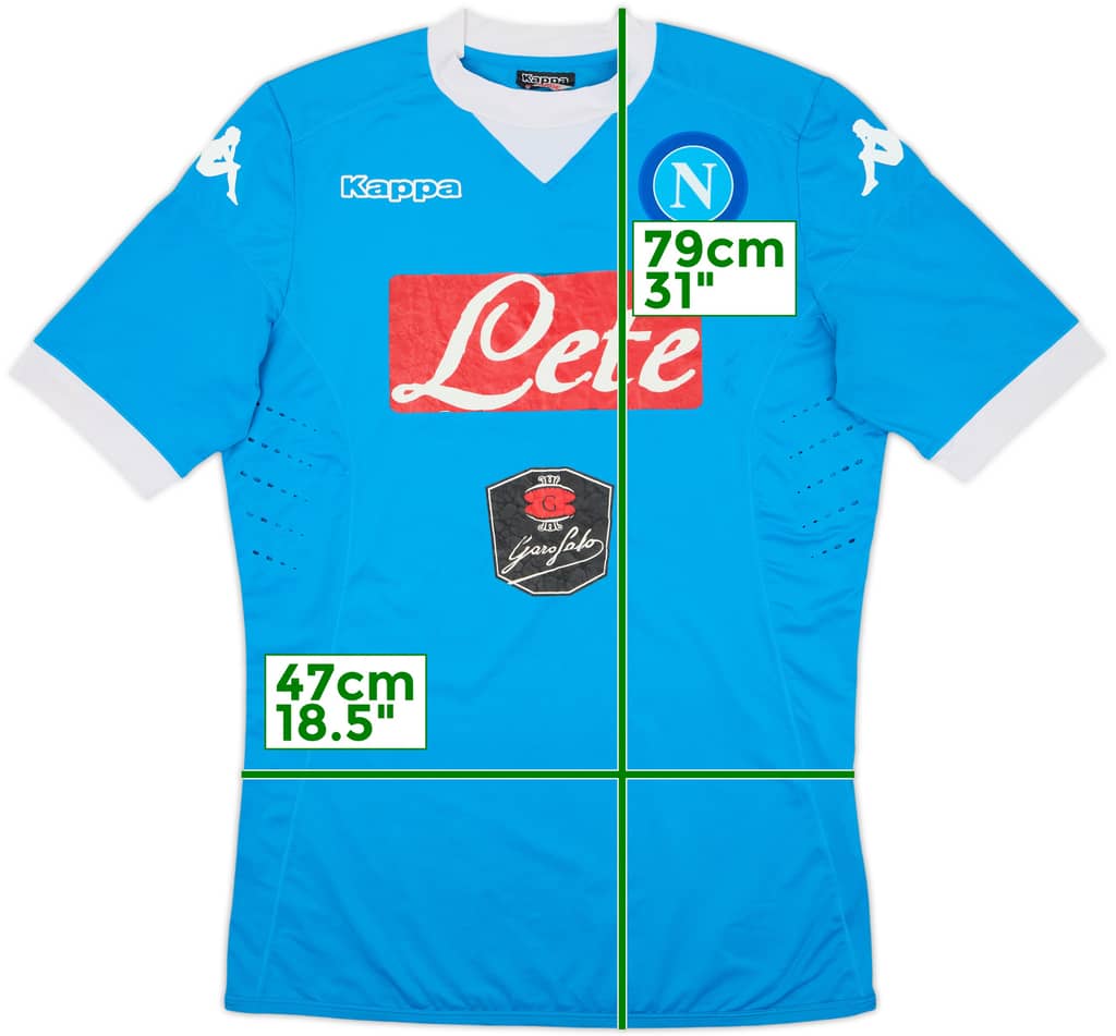 2015-16 Napoli Authentic Home Shirt - 7/10 - (L)