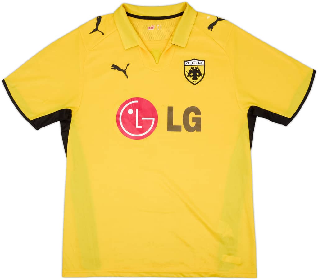 2008-09 AEK Athens Home Shirt - 8/10 - (L)