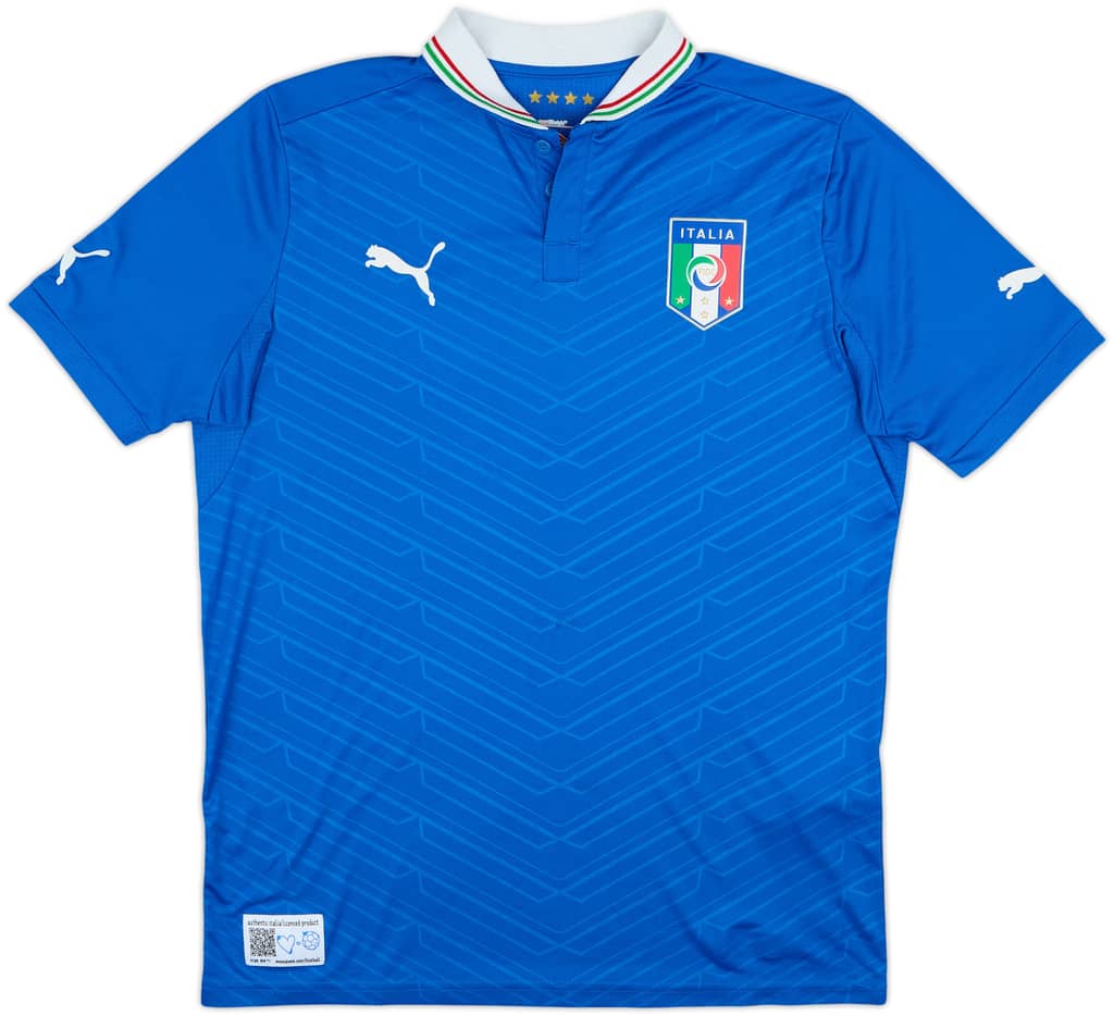 2012-13 Italy Home Shirt - 8/10 - (XL.Boys)