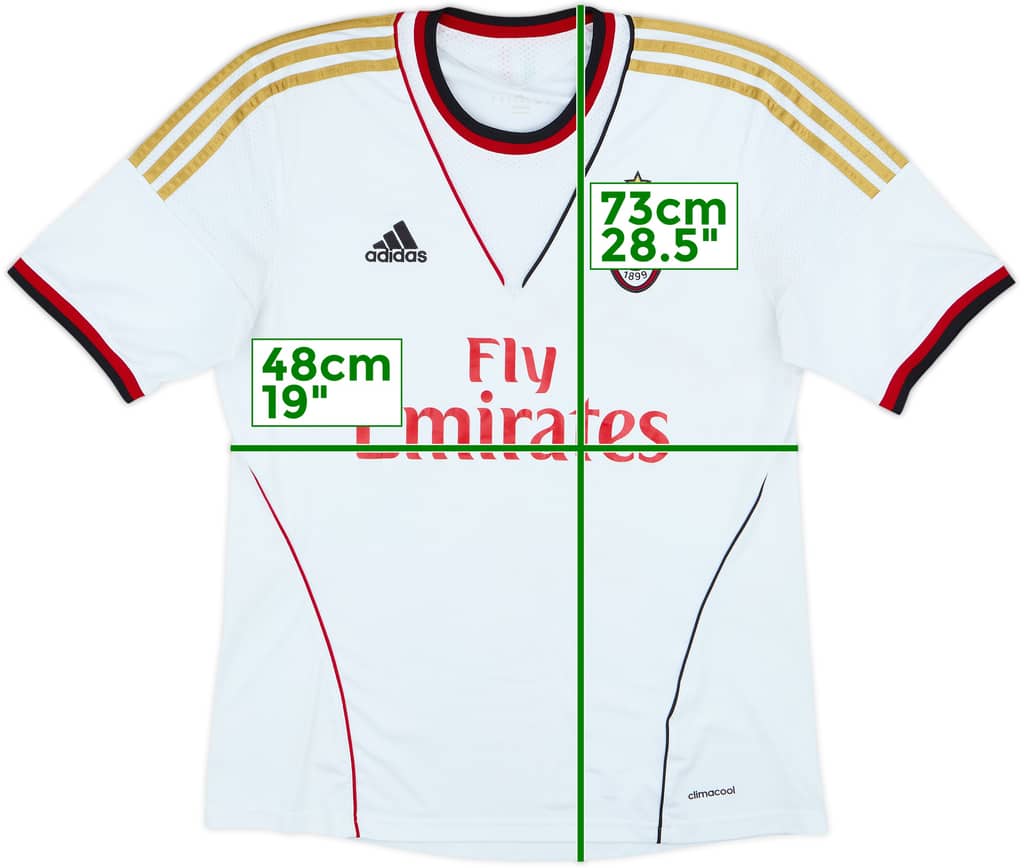 2013-14 AC Milan Camiseta Visitante - 5/10 - (M)