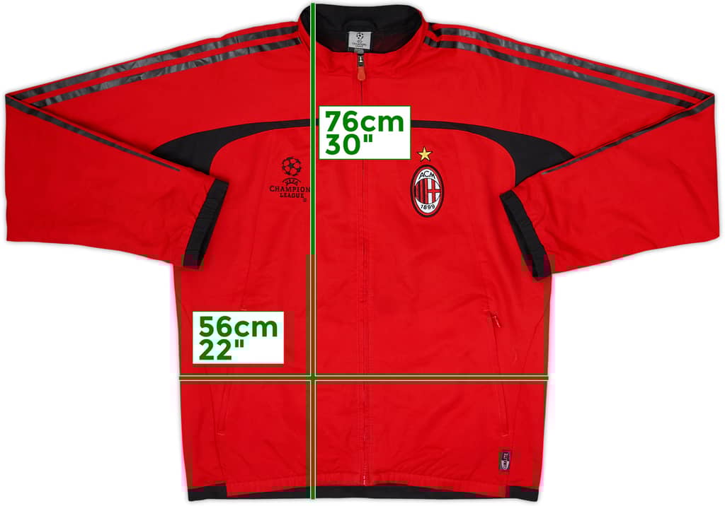 2004-05 AC Milan adidas CL Track Jacket - 8/10 - (S)
