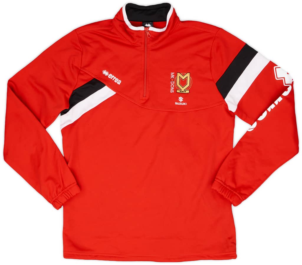 2017-18 MK Dons Errea 1/4 Zip Sweat Top - 7/10 - (M)