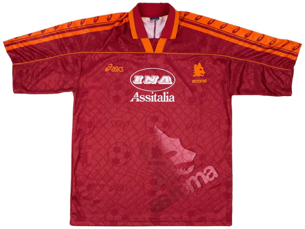 1995-96 Roma Home Shirt - 8/10 - (XL)