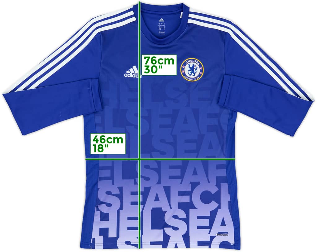 2015-16 Chelsea adidas Sweat Top - 8/10 - (S)