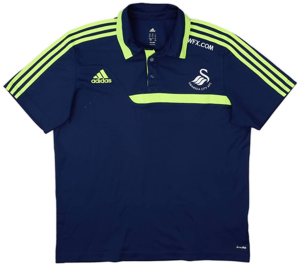 2013-14 Swansea adidas Polo Shirt - 9/10 - (L)