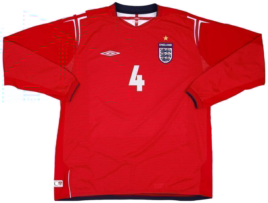 2004-06 England Away L/S Shirt Gerrard #4 - 9/10 - (XXL)