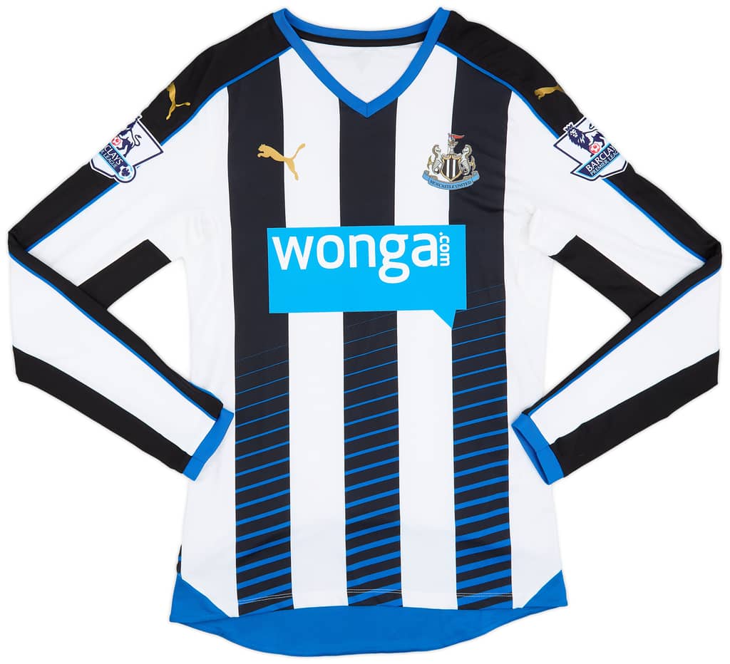 2015-16 Newcastle Player Issue ACTV Fit Home L/S Shirt - 9/10 - (L)
