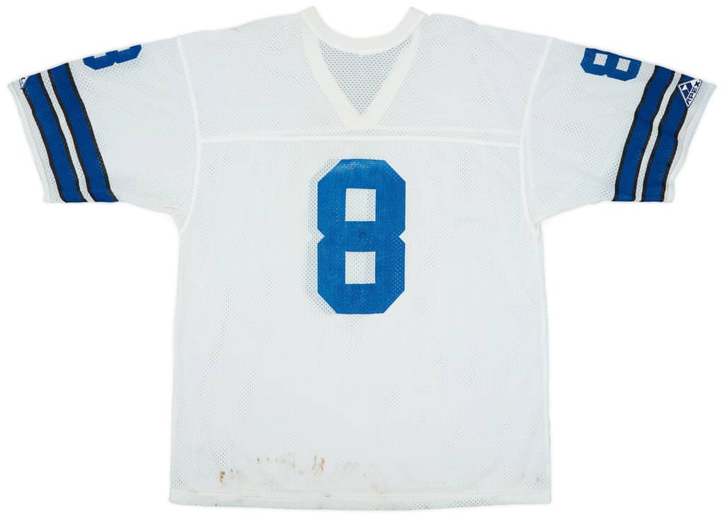 1990-95 Dallas Cowboys Aikman #8 Apex One Away Jersey - 6/10 - (XL)