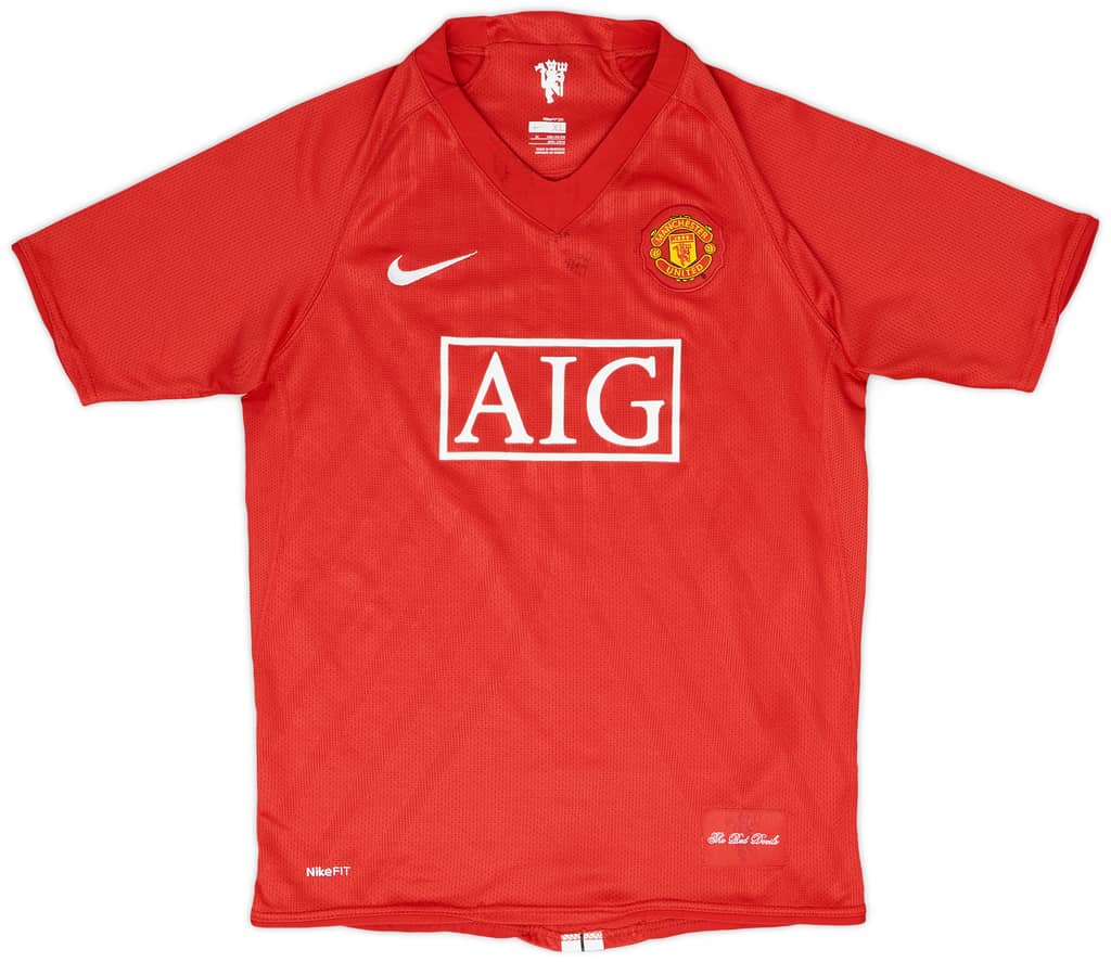 2007-09 Manchester United Home Shirt - 5/10 - (XL.Boys)