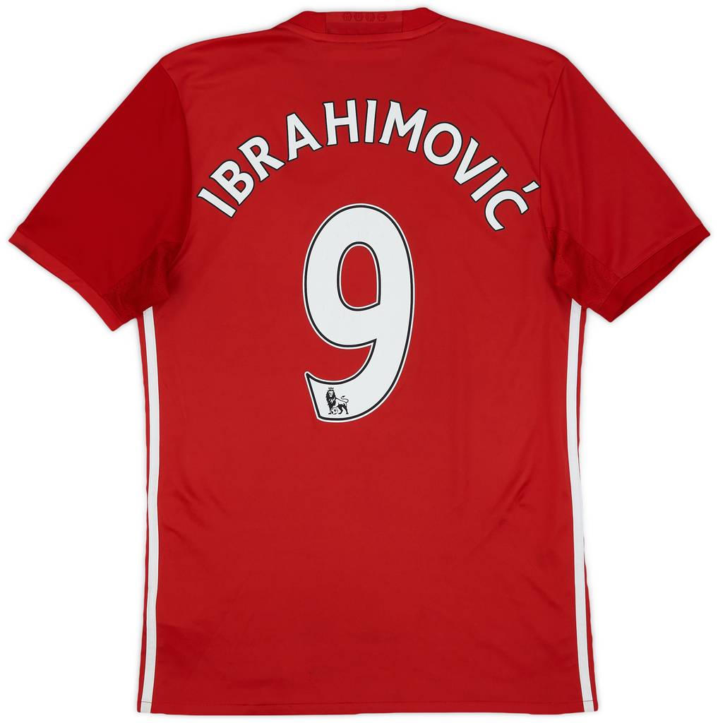 2016-17 Manchester United Home Shirt Ibrahimovic #9 - 7/10 - (S)