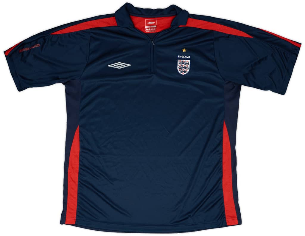 2003-05 England Umbro 1/4 Zip Polo Shirt - 8/10 - (XL)