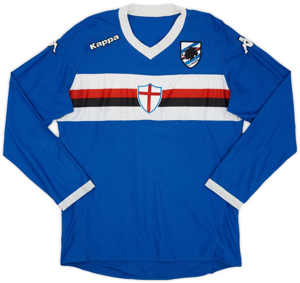 2010-11 Sampdoria Home L/S Shirt - 7/10 - (XL)