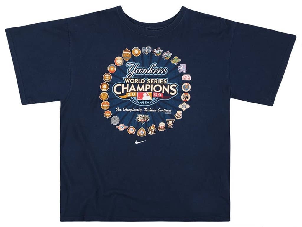 2009 New York Yankees World Series Champions Nike Tee XL