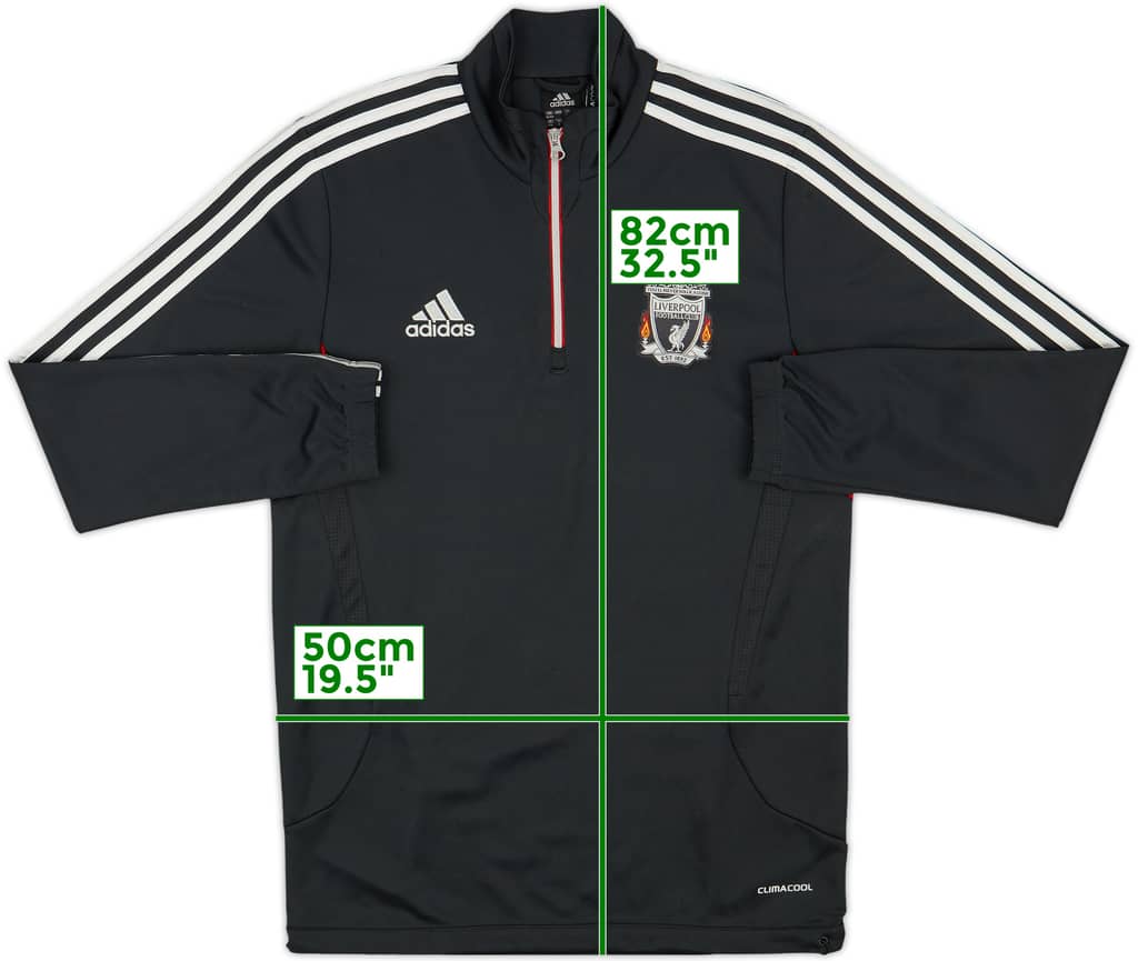 2011-12 Liverpool adidas 1/4 Zip Drill Top - 6/10 - (M)
