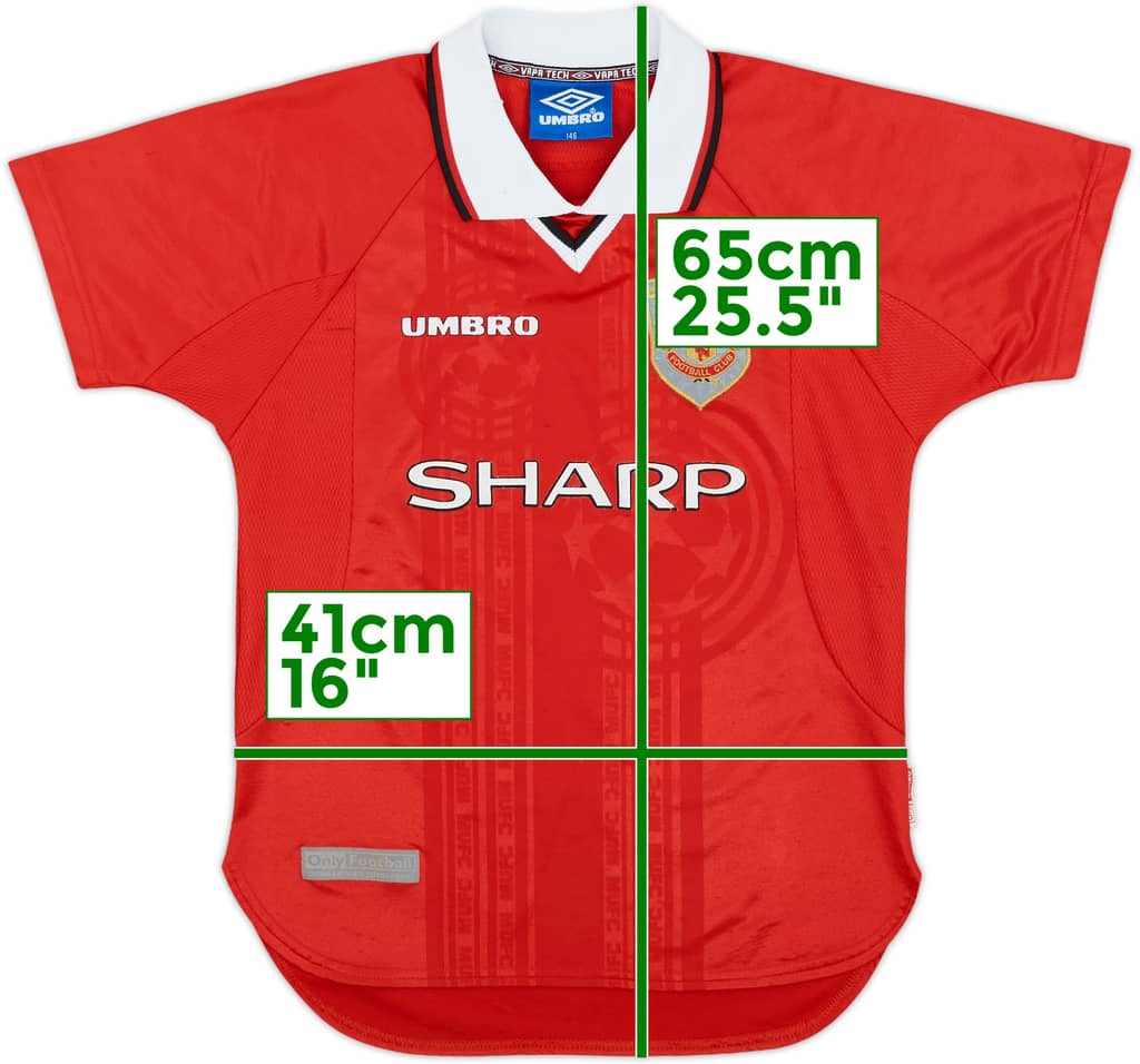 1997-00 Manchester United CL Shirt - 6/10 - (M.Boys)