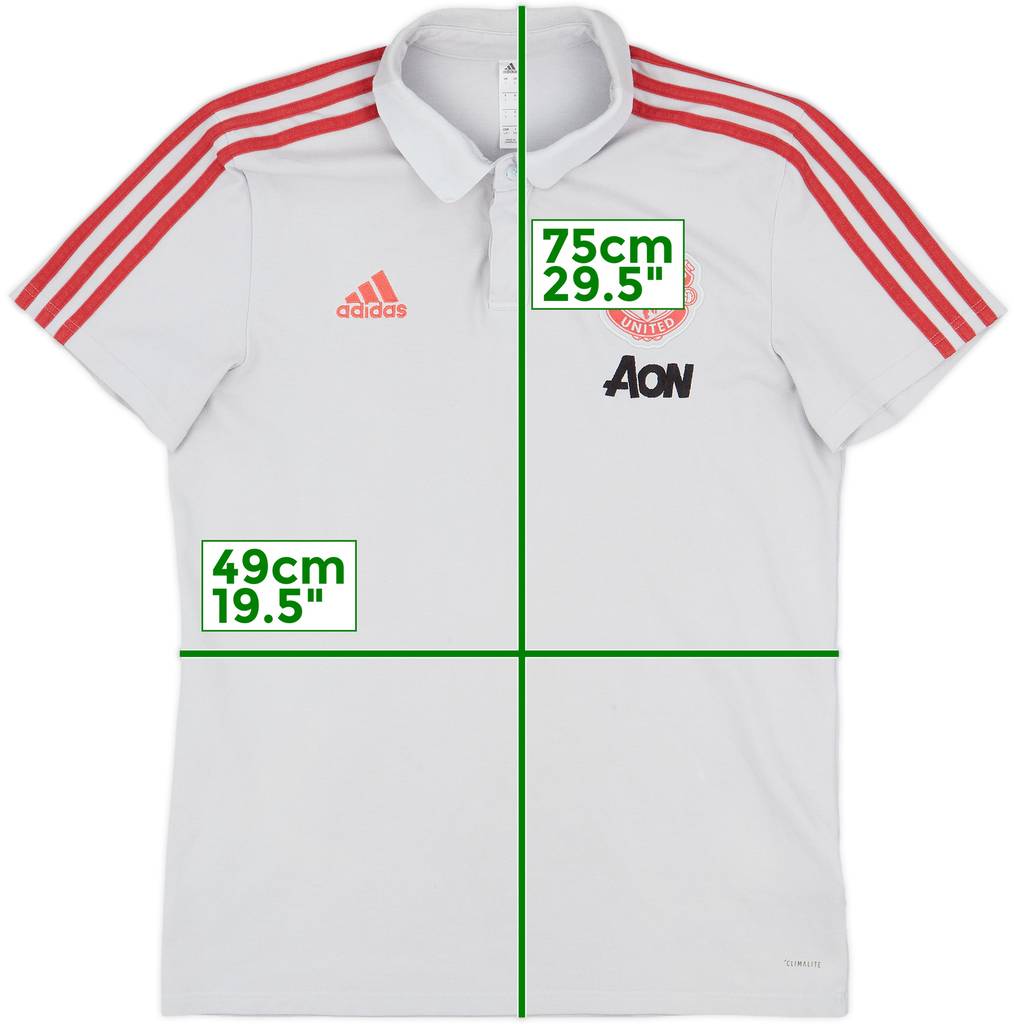 2018-19 Manchester United adidas Polo Shirt - 7/10 - (L)