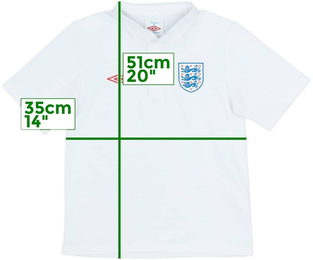 2009-10 England Home Shirt - 10/10 - (S.Boys)