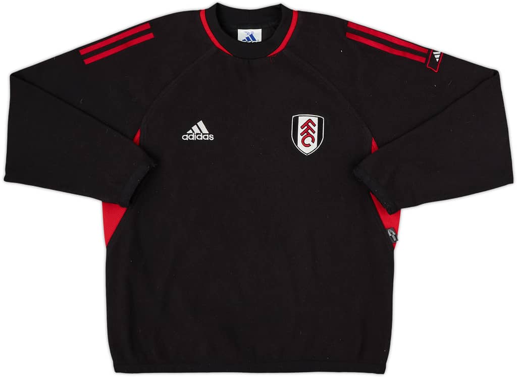 2001-02 Fulham adidas Fleece Drill Top - 8/10 - (L.Boys)