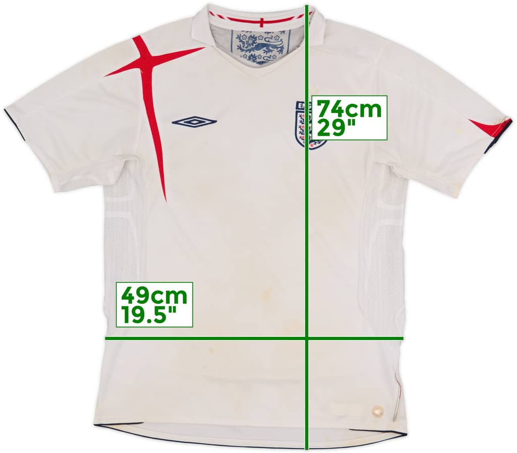 2005-07 England Home Shirt - 3/10 - (M)