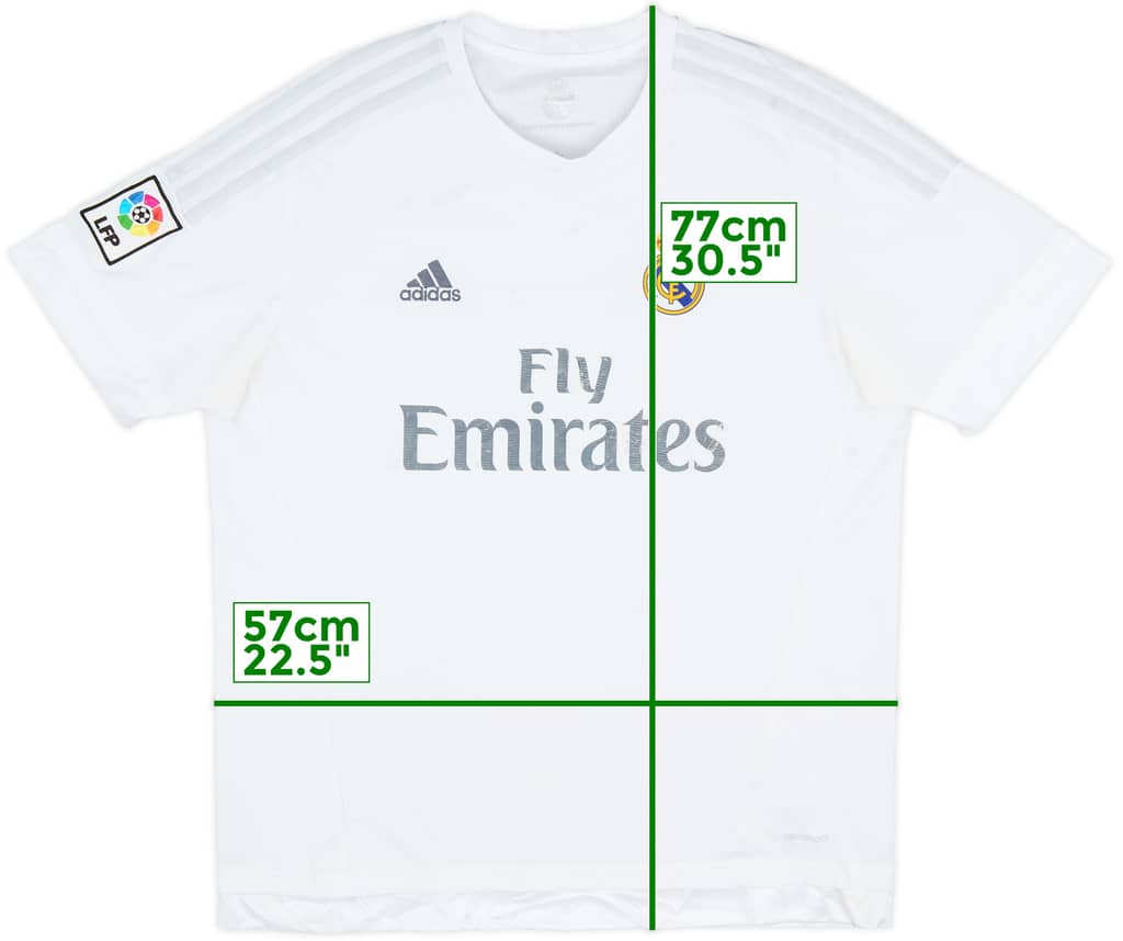 2015-16 Real Madrid Home Shirt - 5/10 - (XL)
